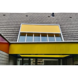 Realisatie van gele verandazonwering