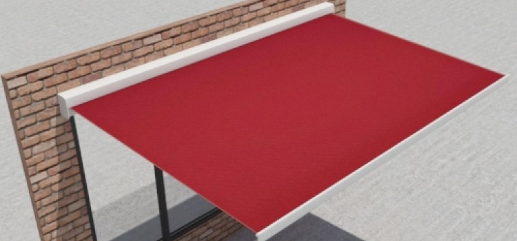 Knik Pro zonnetent - wit frame - rode dickson doek