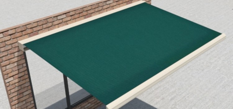 Knik Compact zonnetent - Créme frame - groene dickson doek