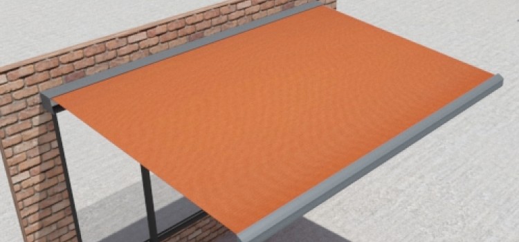 Knik Compact zonnetent - Grijs frame - Oranje dickson doek