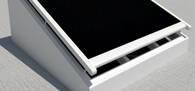Creazza verandazonwering - wit frame - zwarte dickson doek