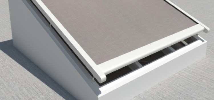 Creazza verandazonwering - wit frame - grijswitte dickson doek