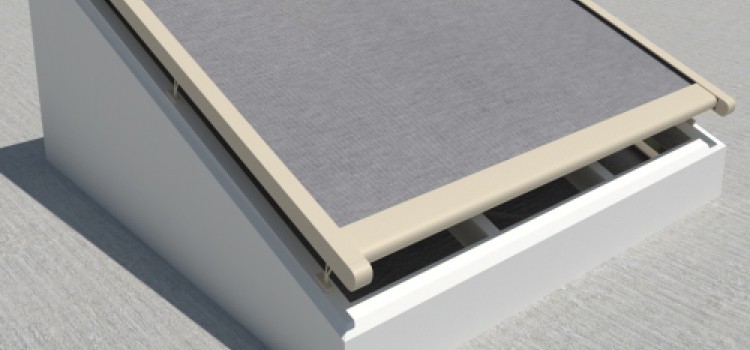 Creazza verandazonwering - Créme frame - platinagrijs dickson doek
