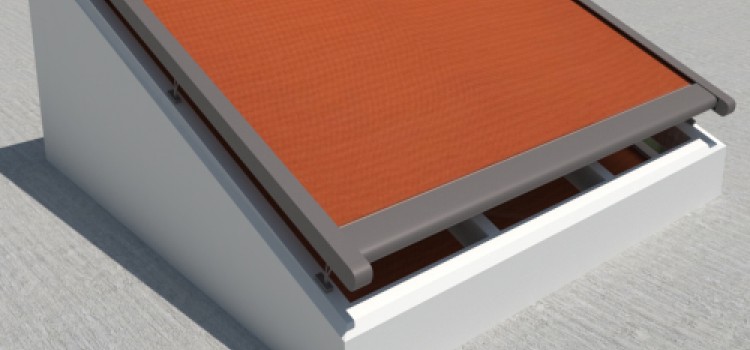 Creazza verandazonwering - Bruine frame - Oranje Dickson doek