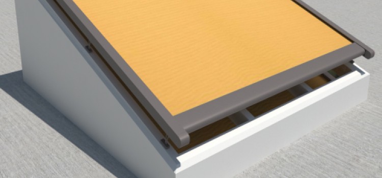 Creazza verandazonwering - Bruine frame - Gele Dickson doek